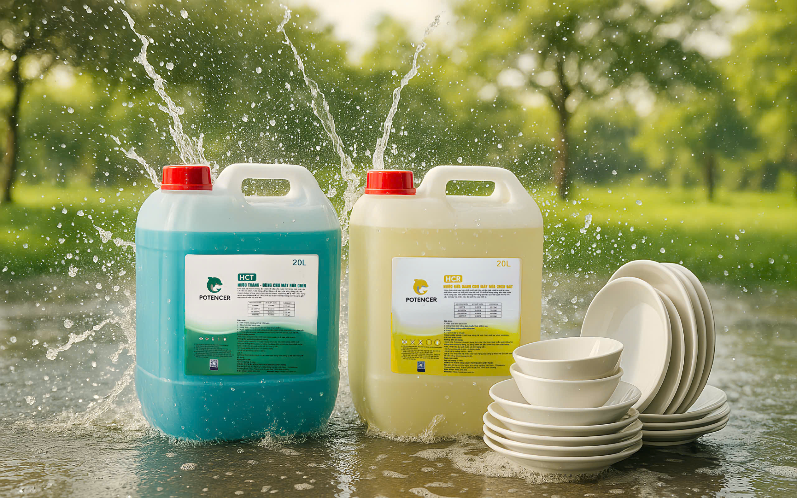 Combo hóa chất rửa và hóa chất tráng chuyên dụng Potencer - Phân phối chính hãng tại Vina Horeca