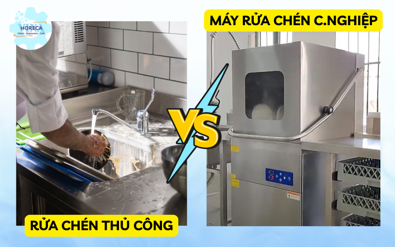 Rửa chén thủ công hay dùng máy rửa chén công nghiệp