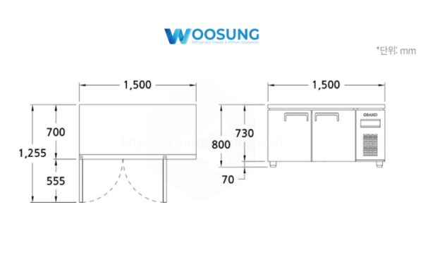Bàn mát Grand Woosung 150RT