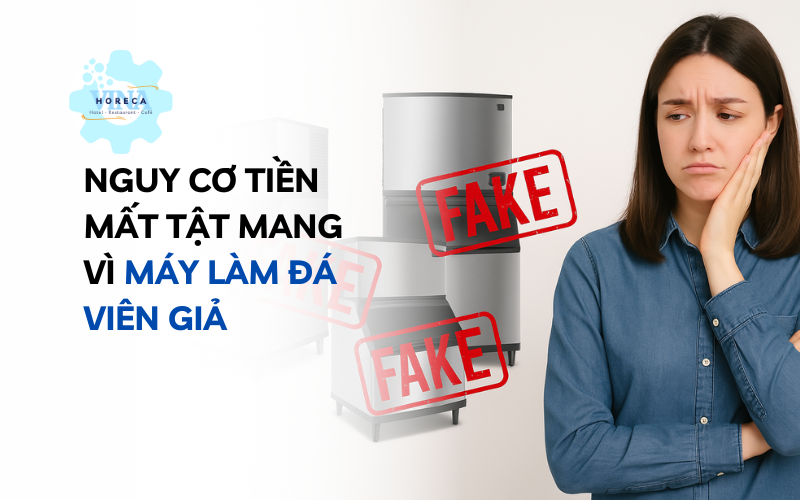 Nguy cơ tiền mất tật mang vì máy làm đá viên giả