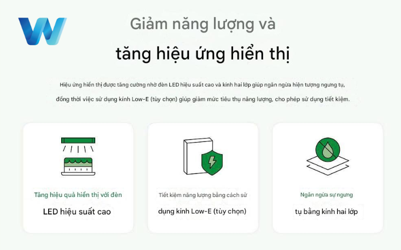 Tủ bánh kem để bàn Grand Woosung