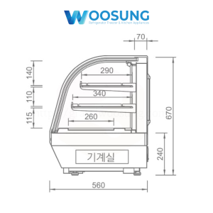 Tủ bánh kính cong Grand Woosung hình 2