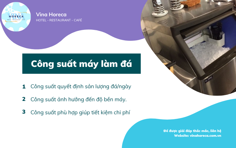Công suất máy làm đá viên 